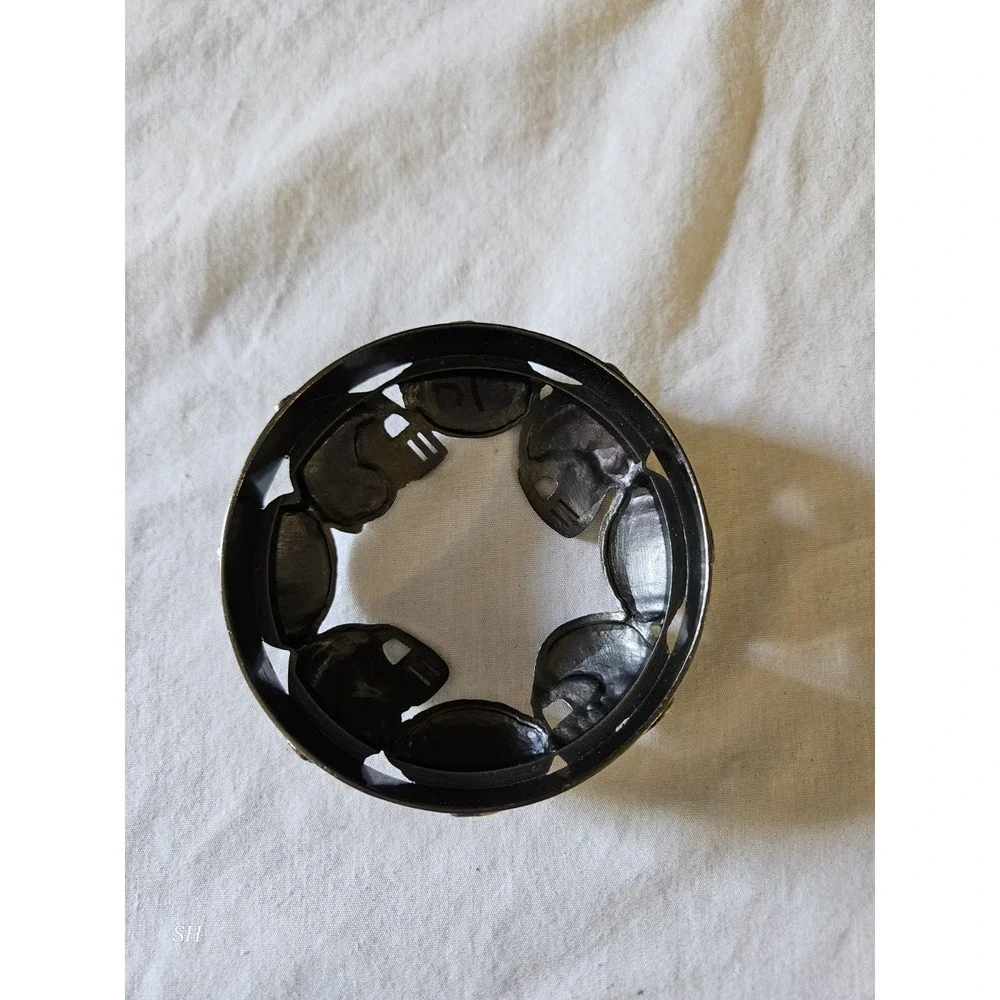 Football Helmet Themed Candle Topper Silver Tone Metal Jar Candle Ring Sports...